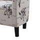 Beua 2pc Accent Chair & Ottoman Set | White & Black Script Print BM341031