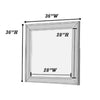 Dresser Mirror | Rustic Brown & Charcoal Gray Wood Frame | 36’’ BM341034