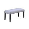 Arun Dining Bench | 41" Charcoal Gray Fabric | Black Rubberwood