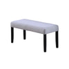 Arun Dining Bench | 41" Charcoal Gray Fabric | Black Rubberwood
