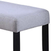 Arun Dining Bench | 41" Charcoal Gray Fabric | Black Rubberwood