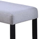 Arun Dining Bench | 41" Charcoal Gray Fabric | Black Rubberwood