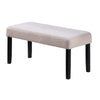 Arun Dining Bench | Beige Fabric | Black Rubberwood | 41" Foam Seat