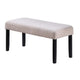 Arun Dining Bench | Beige Fabric | Black Rubberwood | 41" Foam Seat