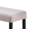 Arun Dining Bench | Beige Fabric | Black Rubberwood | 41" Foam Seat