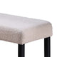 Arun Dining Bench | Beige Fabric | Black Rubberwood | 41" Foam Seat