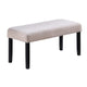 Arun Dining Bench | Beige Fabric | Black Rubberwood | 41" Foam Seat