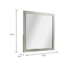 Dresser Mirror | Subtle Antique White Rubberwood | Square 40’’ BM341039