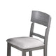 Keyan Counter Height Chair Set of 2 | Foam Gray Fabric Seat | Wood