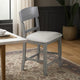 Keyan Counter Height Chair Set of 2 | Foam Gray Fabric Seat | Wood