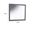 Dresser Mirror | Foil Gray Solid Wood | 35x39 Broad Frame Design BM341045