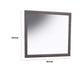 Dresser Mirror | Foil Gray Solid Wood | 35x39 Broad Frame Design BM341045