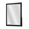 Portrait Dresser Mirror | Black | Rubberwood | 36x40 Wide Frame Profile BM341046