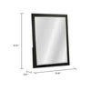 Portrait Dresser Mirror | Black | Rubberwood | 36x40 Wide Frame Profile BM341046