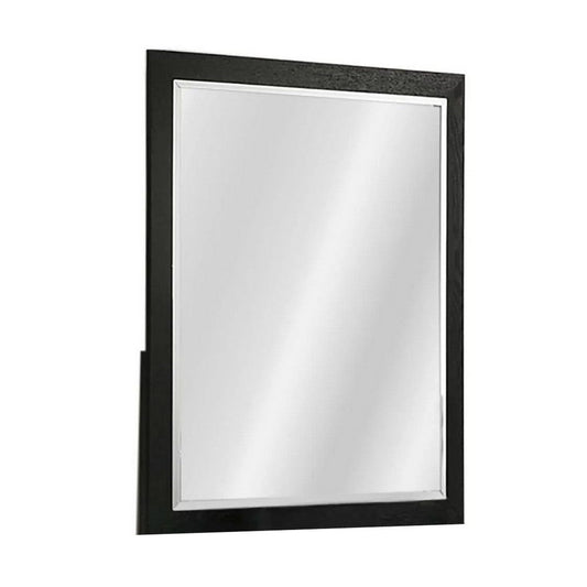 Portrait Dresser Mirror | Black | Rubberwood | 36x40 Wide Frame Profile