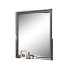 Modern Dresser Mirror | Dark Gray | Square 38’’ Solid Wood Frame BM341047