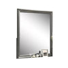 Modern Dresser Mirror | Dark Gray | Square 38’’ Solid Wood Frame BM341047