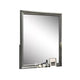 Modern Dresser Mirror | Dark Gray | Square 38’’ Solid Wood Frame BM341047