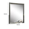 Modern Dresser Mirror | Dark Gray | Square 38’’ Solid Wood Frame BM341047