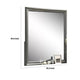 Modern Dresser Mirror | Dark Gray | Square 38’’ Solid Wood Frame BM341047
