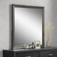 Modern Dresser Mirror | Dark Gray | Square 38’’ Solid Wood Frame BM341047