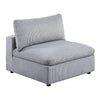 Nolan Armless Modular Chair w Square Frame | Light Gray Corduroy