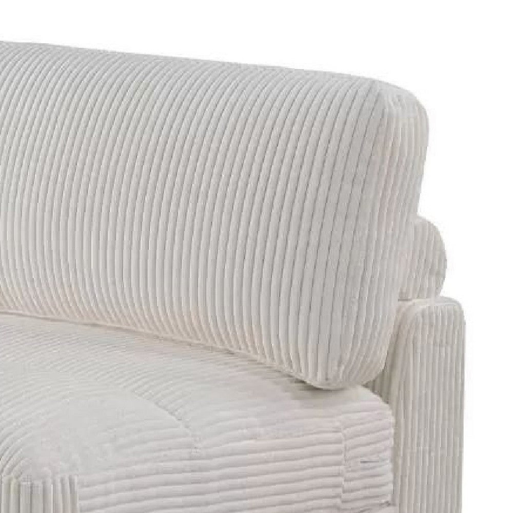 Nolan Armless Modular Chair w Square Frame | Plush Beige Corduroy BM341050