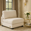 Nolan Armless Modular Chair w Square Frame | Plush Beige Corduroy