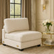 Nolan Armless Modular Chair w Square Frame | Plush Beige Corduroy