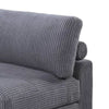 Nolan Armless Modular Chair w Square Frame | Dark Gray Corduroy BM341051