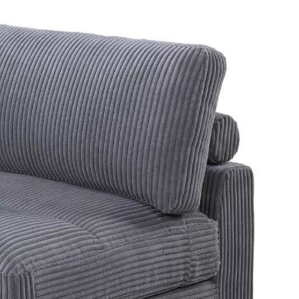 Nolan Armless Modular Chair w Square Frame | Dark Gray Corduroy BM341051