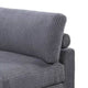 Nolan Armless Modular Chair w Square Frame | Dark Gray Corduroy BM341051