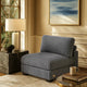 Nolan Armless Modular Chair w Square Frame | Dark Gray Corduroy