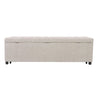 Kenny Ottoman | Underseat Drawer | Beige Button Tufted Boucle | 60"