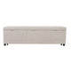 Kenny Ottoman | Underseat Drawer | Beige Button Tufted Boucle | 60"