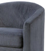 Celina Swivel Chair w Barrel Style Curved Back | Dark Gray Corduroy BM341055