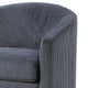 Celina Swivel Chair w Barrel Style Curved Back | Dark Gray Corduroy BM341055