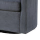 Celina Swivel Chair w Barrel Style Curved Back | Dark Gray Corduroy BM341055