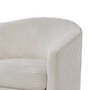 Celina Swivel Chair w Barrel Style Curved Back | Beige Corduroy BM341056