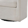 Celina Swivel Chair w Barrel Style Curved Back | Beige Corduroy BM341056
