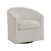 Celina Swivel Chair w Barrel Style Curved Back | Beige Corduroy