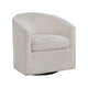 Celina Swivel Chair w Barrel Style Curved Back | Beige Corduroy