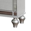 Bailey Nightstand w 2 Drawers & USB Port | Silver Acacia Wood BM341058