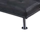 Gary Convertible Sofa w Fold-Down Table | Metal | Black Faux Leather BM341059