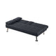 Gary Convertible Sofa w Fold-Down Table | Metal Legs | Black Fabric BM341061