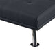 Gary Convertible Sofa w Fold-Down Table | Metal Legs | Black Fabric BM341061