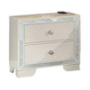 Athon Nightstand w 2 Drawers | Built-In Charging Port | Ivory Wood BM341062