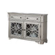 Garry Sideboard Buffet Console | 2 Drawers | Cabinets | Silver Wood | 56"