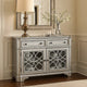 Garry Sideboard Buffet Console | 2 Drawers | Cabinets | Silver Wood | 56"