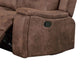 Verra Reclining Sofa w Cupholders | Walnut Brown Faux Leather | 80"